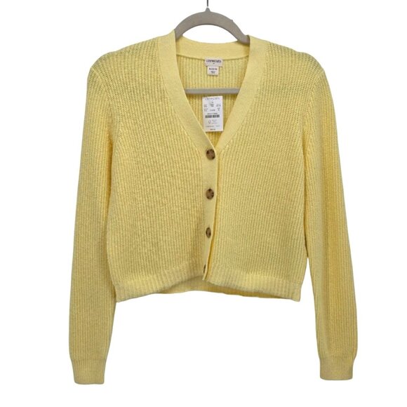 NEW J. Crew Crewcuts Factory Girls XL Sweater Cardigan Yellow V-Neck Button Knit - Picture 9 of 9